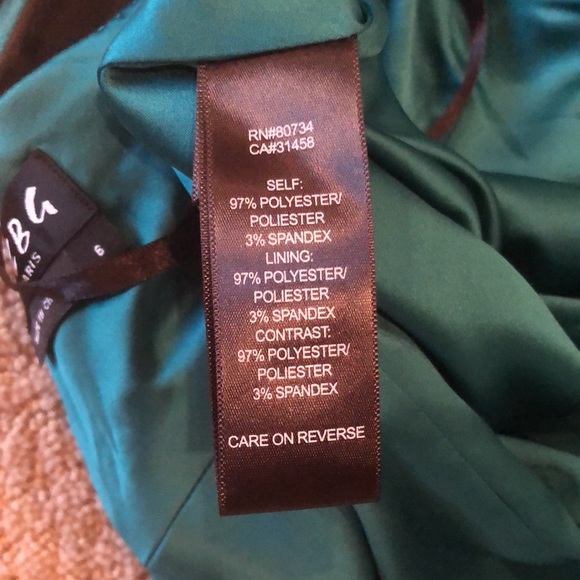 BCBG Paris Emerald Green / Black Dress - Picture 5 of 10